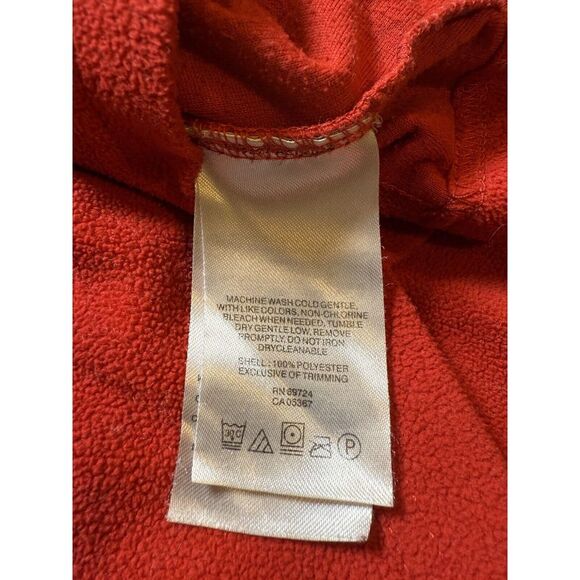 Columbia Mens Small Pullover 1/4 Zip Red Long Sleeve Fleece Sweatshirt Small‎ - Picture 5 of 10